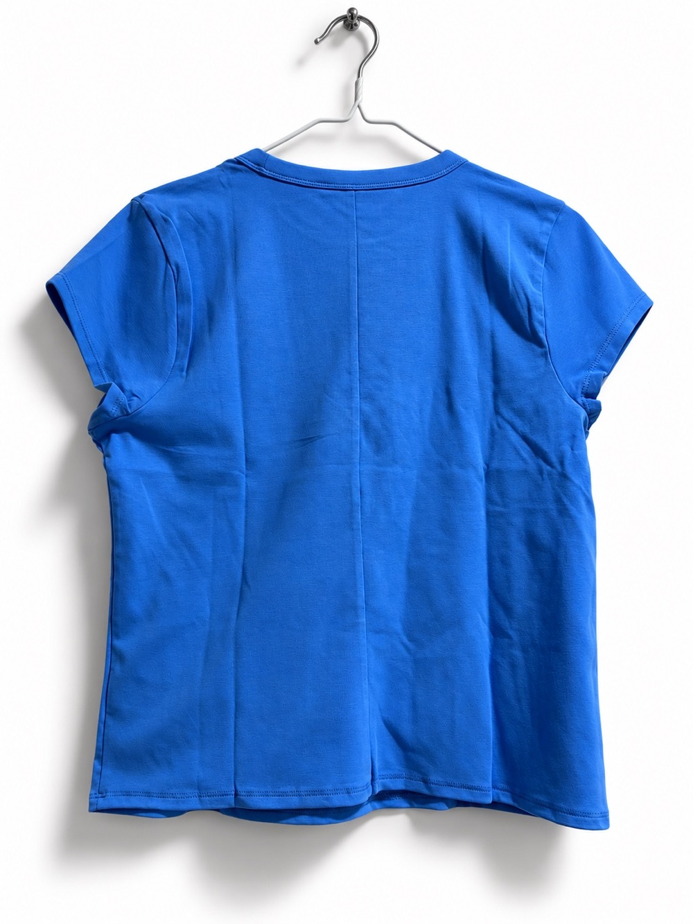 Free Assembly Blue Cap Sleeve Tee Women’s L 12-14 Cotton Stretch NWT - Picture 4 of 9
